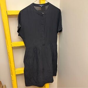 Madewell Black Short-Sleeve Mini Dress